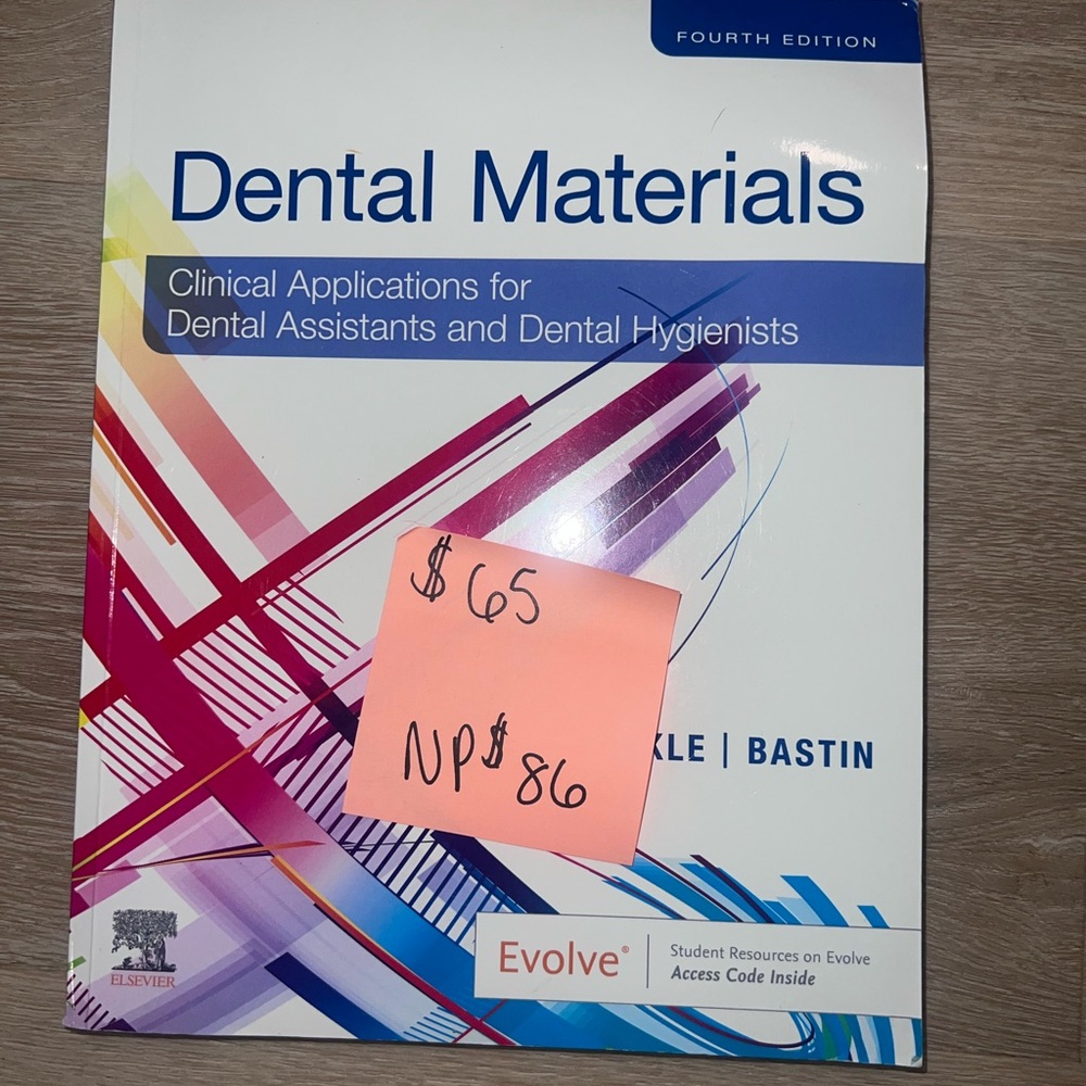 Dental Materials Textbook - White with Multicolor Graphic Cover